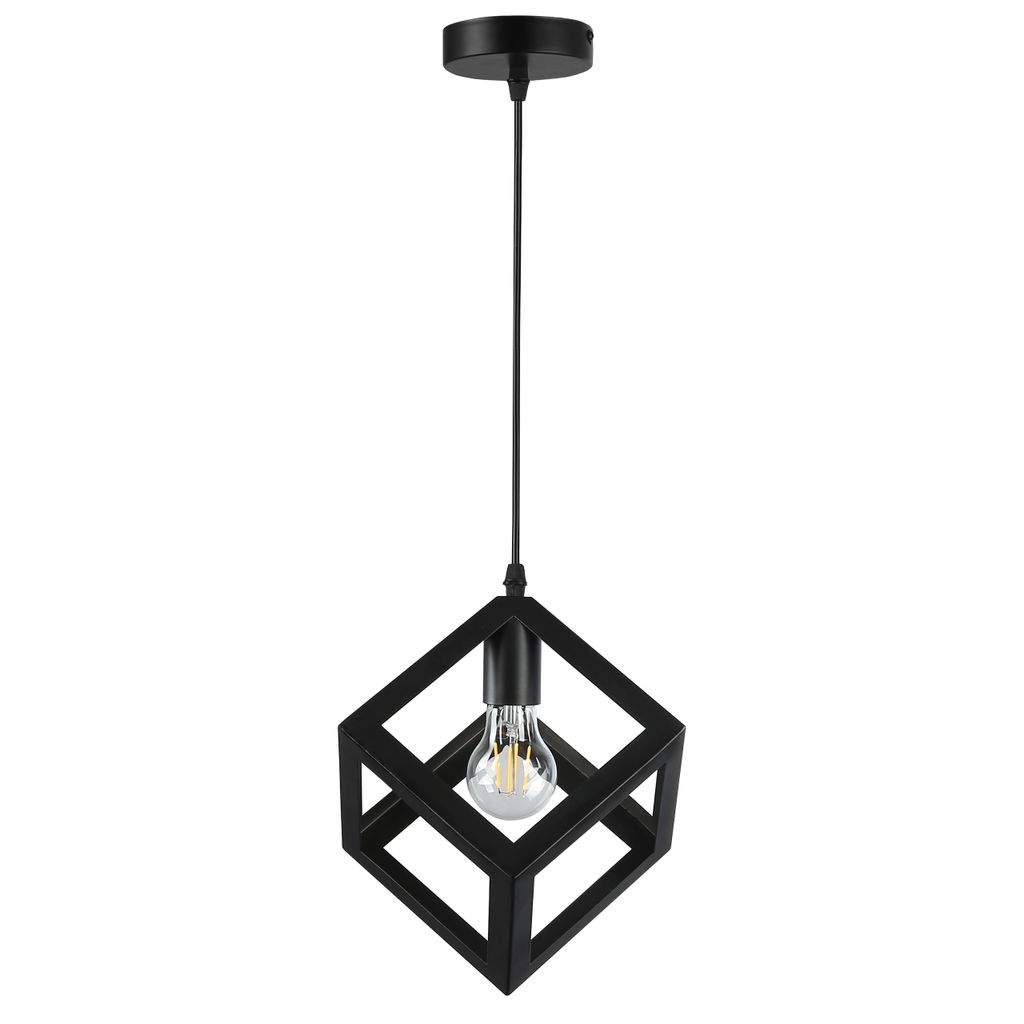 Lampa wisząca MasterLED - E27 - Czarna - Geometryczna Zdjęcie produktu 