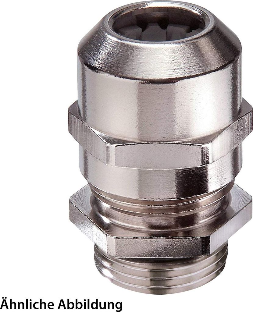 10065004 WISKA Verschraubung M32x1,5 inkl. O-Ring Messing (CuZn) vernickelt Gewindelänge 8,0mm - 1Stück