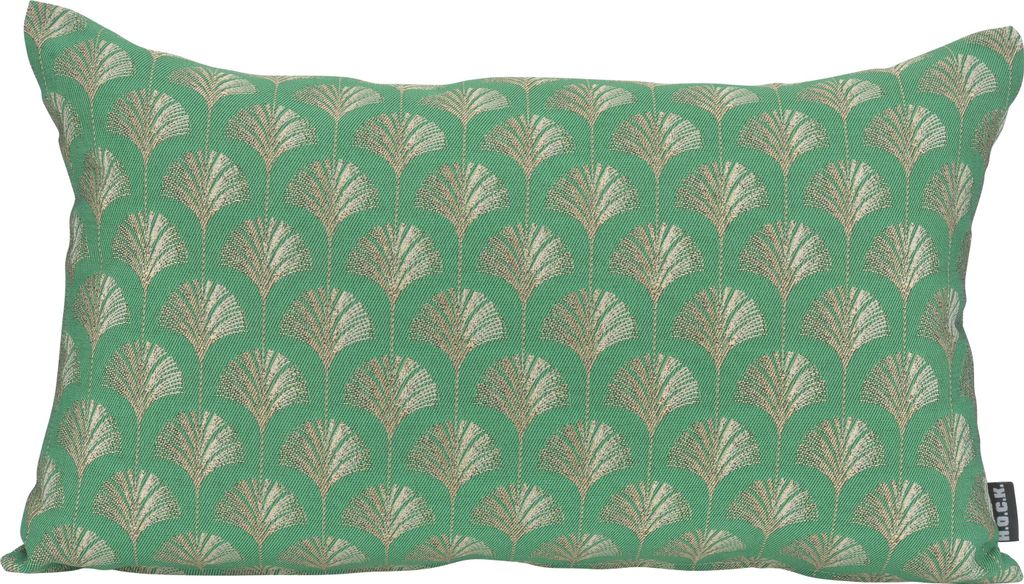 H.O.C.K. Erny Dekokissen 50x30cm grasgrün gold Gingko