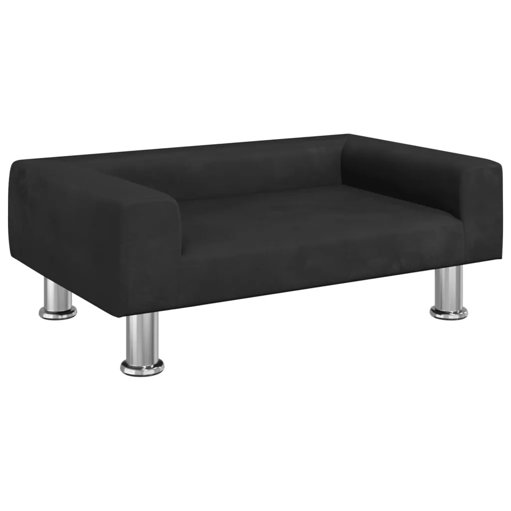 SYFAX Mini Divano Velluto Nero 70x45cm - L'Eccellenza dell'Arredo Bimbi