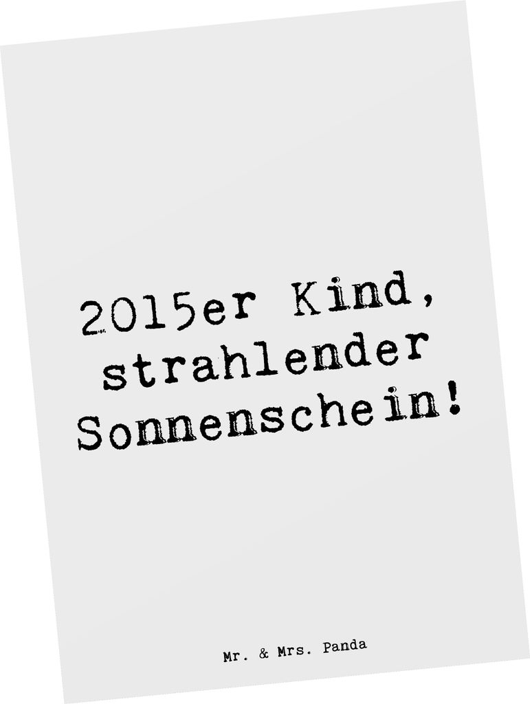 Mr. & Mrs. Panda Postkarte Spruch 2015 Geburtstag Sonnenschein - Weiß - Geschenk, Ansichtskarte, Erinnerungen, Grußkarte, Kind, Celebration, Gebu...