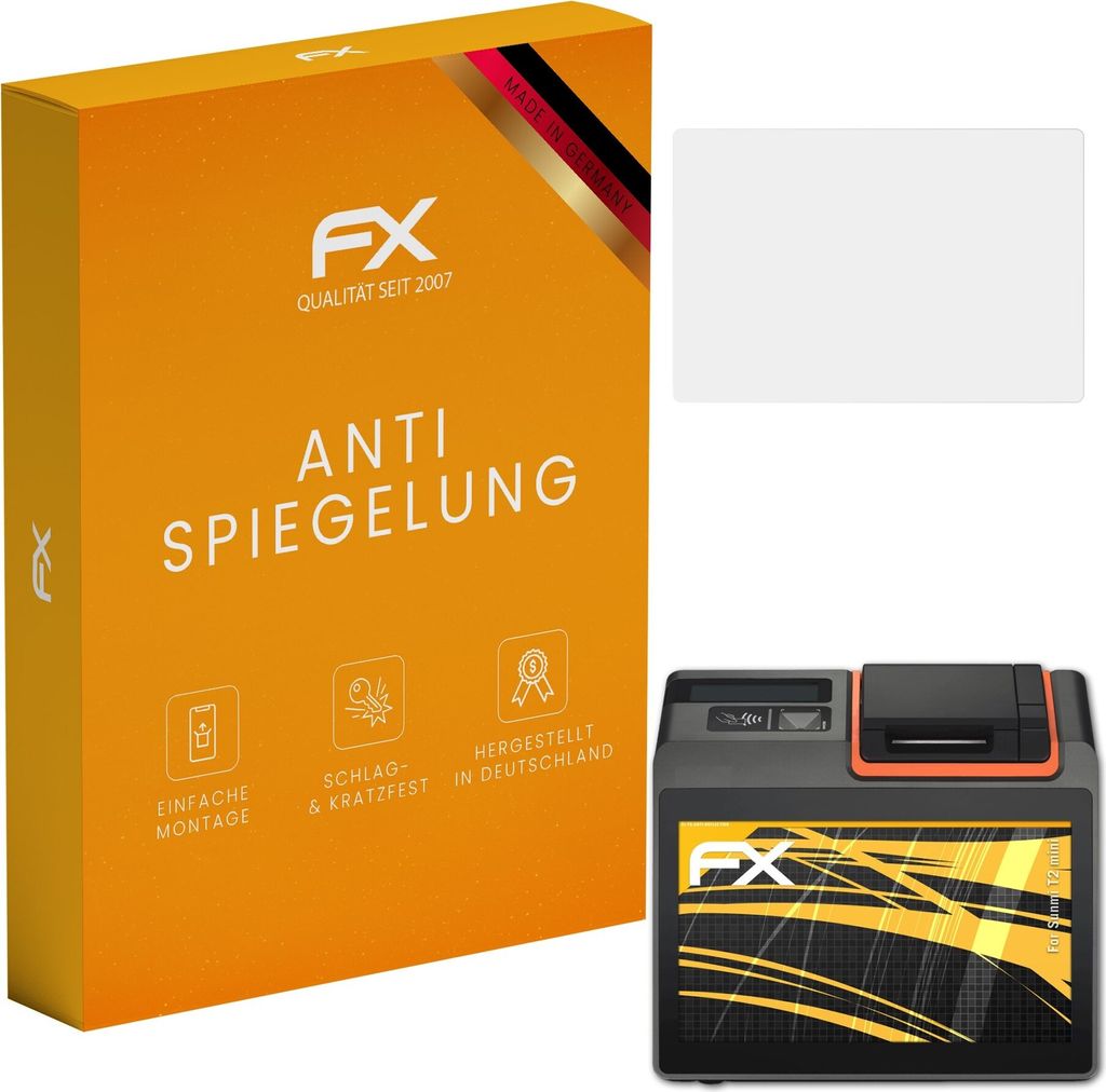 atFoliX FX-Antireflex 2x Schutzfolie kompatibel mit Sunmi T2 mini Displayfolie