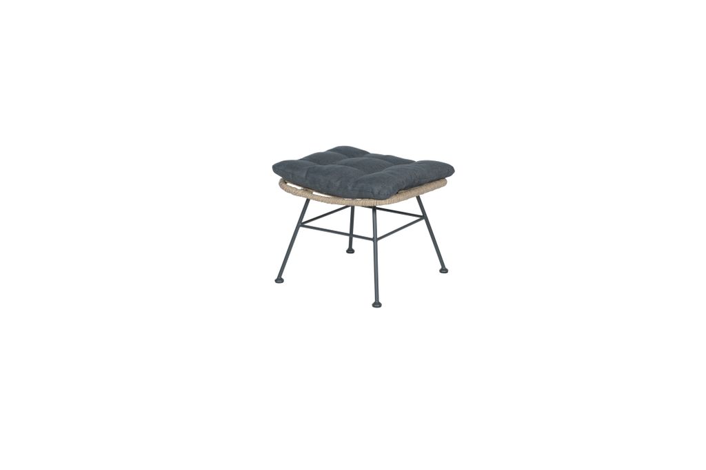 Luna en libelle voetenbank natural rotan en mystic grey Productafbeelding 
