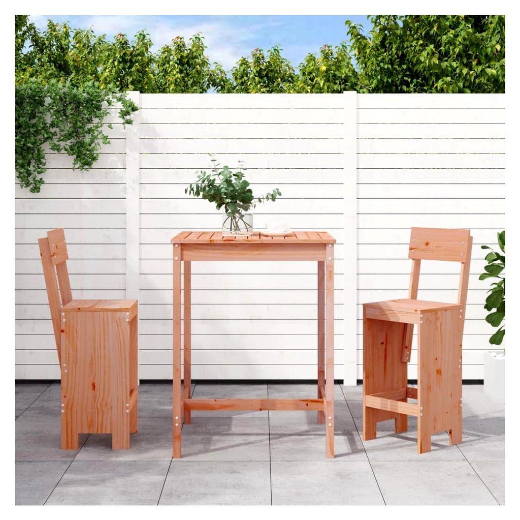 Gartenmöbel-Set für den Außenbereich, 3-teilig, Massivholz, Douglas