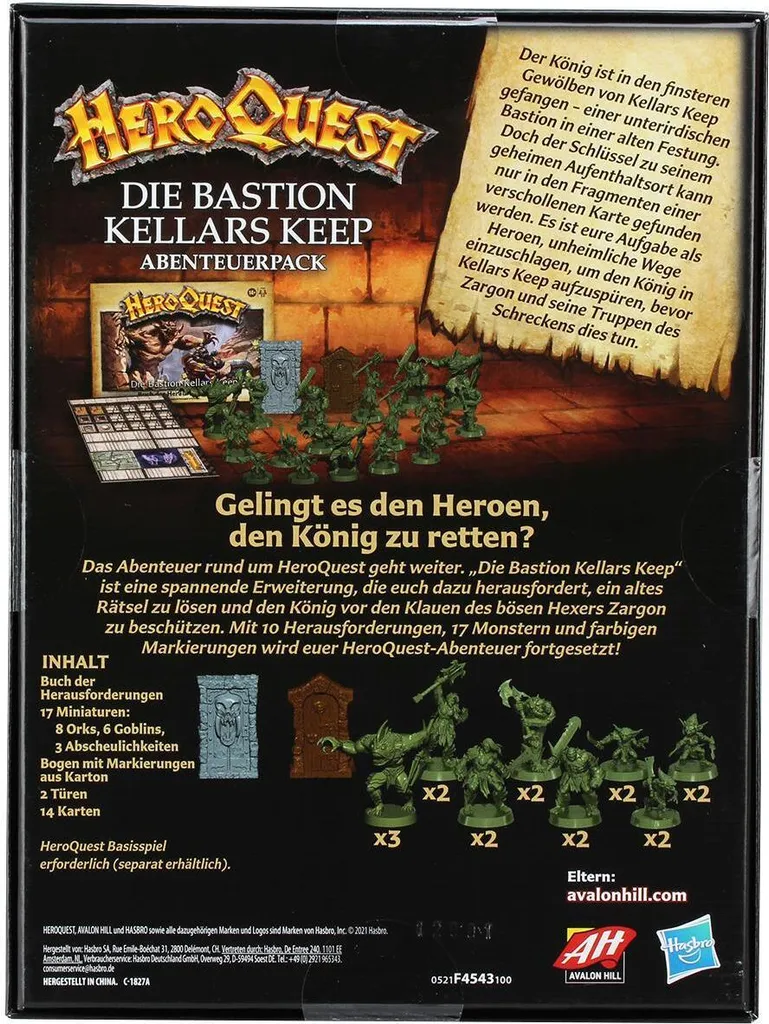 HeroQuest Kellars Keep Extension pour Renouveler vos Parties de Plateau