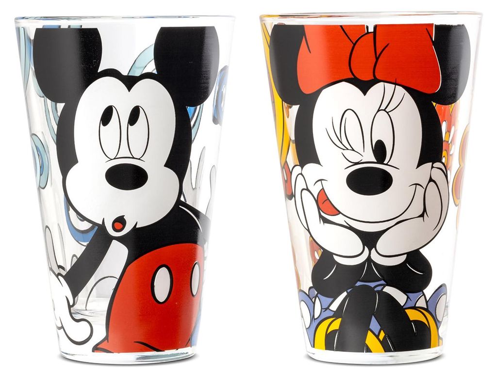 Gilde 2tlg. Set, Trinkglas, "Mickey & Minnie", Glas, Produktbild 