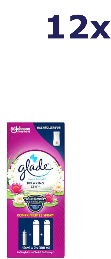 12x Glade Touch & Fresh Minispray-Nachfüllpackung 10 ml, entspannend