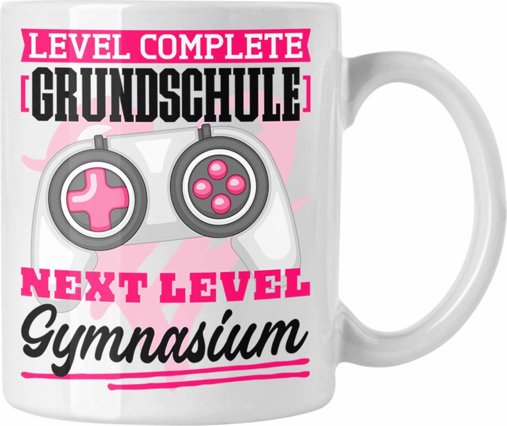 Trendation - 5. Klasse Mädchen Weiterführende Schule Grundschule Geschenk Tasse Gamer Schulkind 5. Klasse (Weiß)