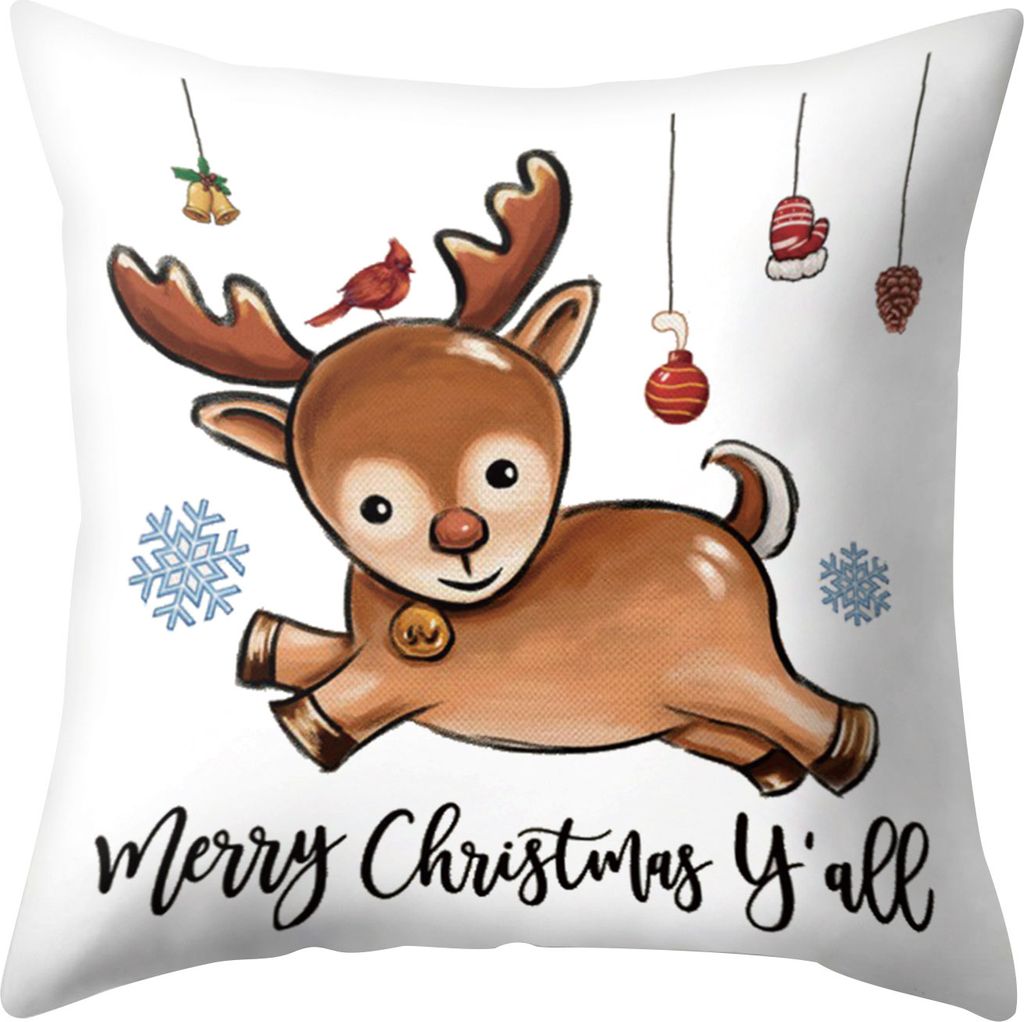 Throw Pillow Cover weich atmungsable dekorative Weihnachtskissen Hülle Home Hotel Bürowohnheim für das tägliche Leben-L