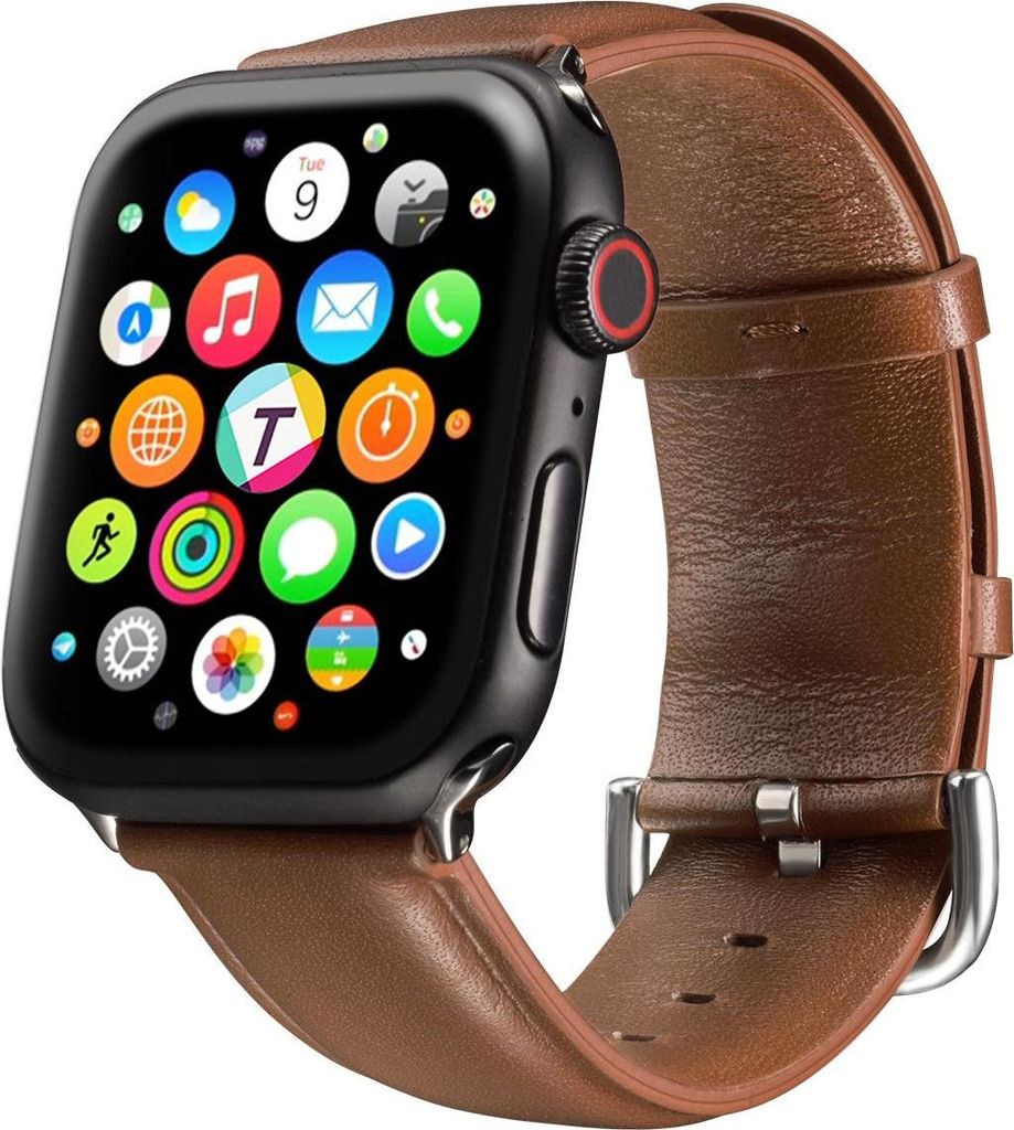 Leder Armband 38/40mm für Apple Watch Series 1 / 2 / 3 / 4 / 5 / 6 / 7 / SE Ersatzarmband Uhrenarmband, Rosa