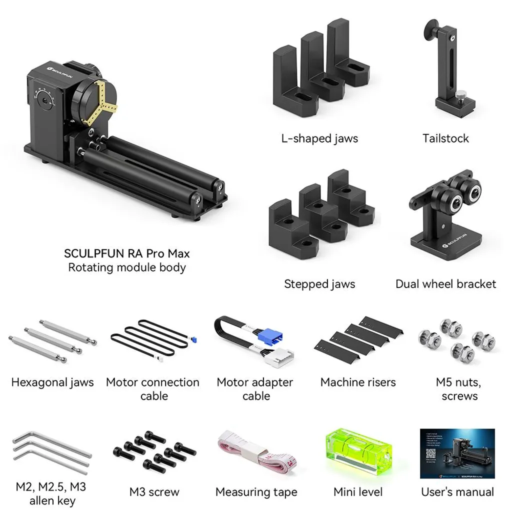 Module rotatif RA Pro Max haute précision pour gravure laser polyvalente