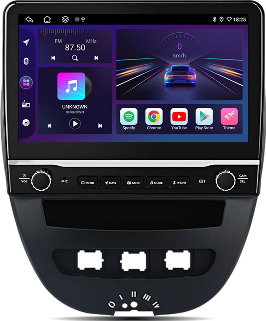 10.1" Android 13 Car Radio Carplay Dla Toyota Aygo Peugeot Zdjęcie produktu