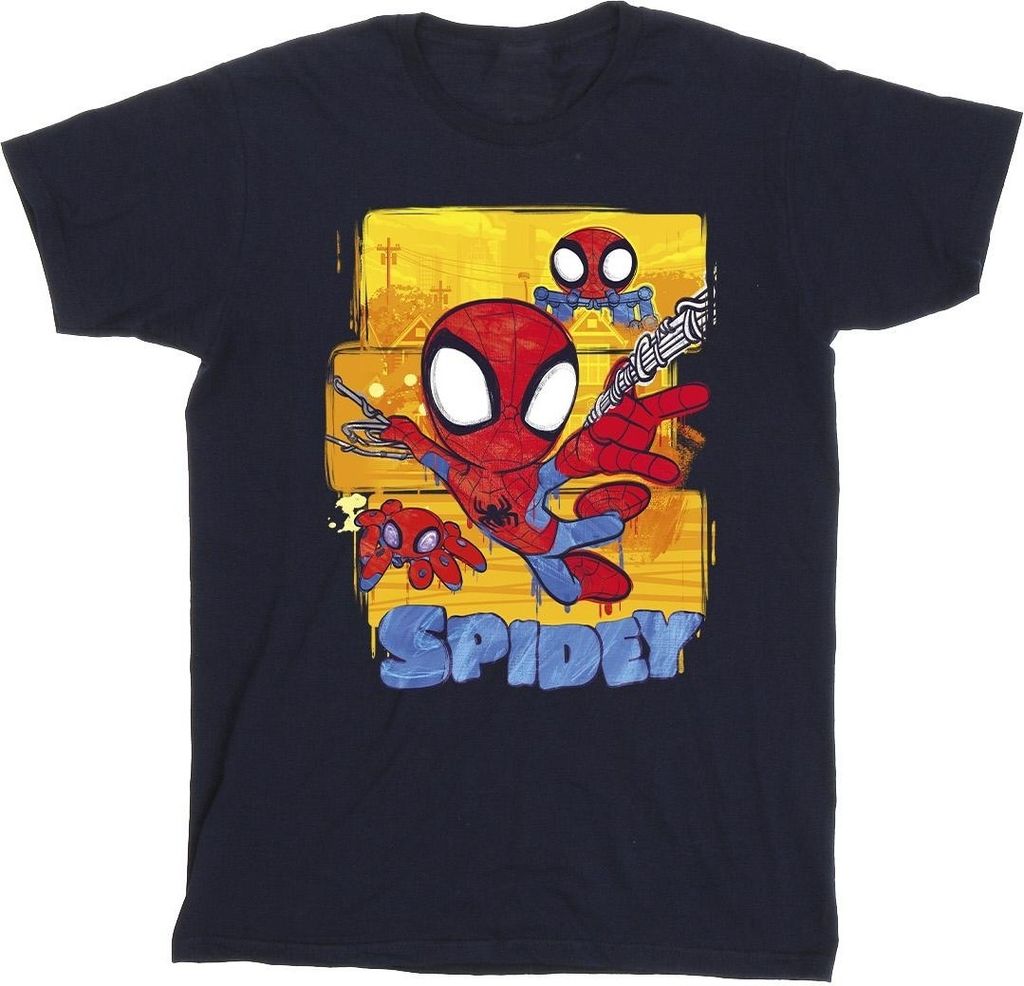 Marvel - "Spidey And His Amazing Friends" T-Shirt für Jungen BI51011 (128) (Marineblau)