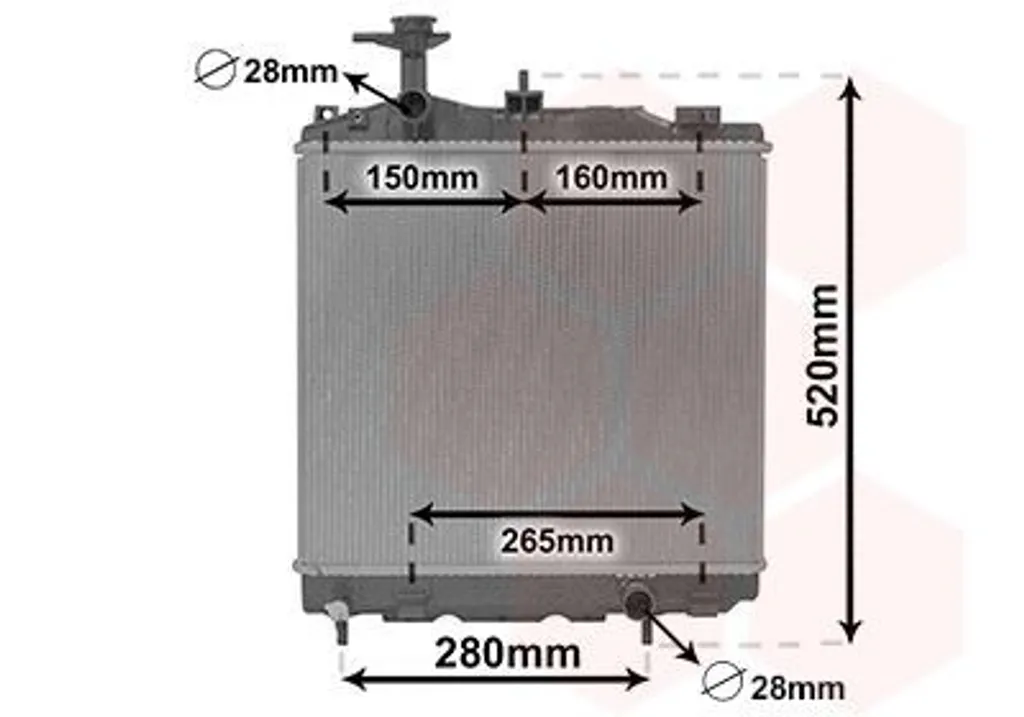 Refroidisseur d'eau pour Mitsubishi Mirage et Space Star - Van Wezel