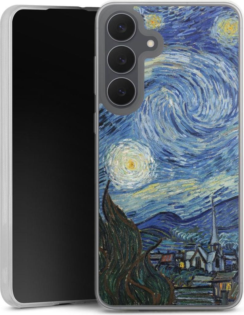 DeinDesign Slim Hülle für Samsung Galaxy S25 FE Silikon Case Ultra Dünn Handyhülle Kunst The Starry Night Vincent Van Gogh
