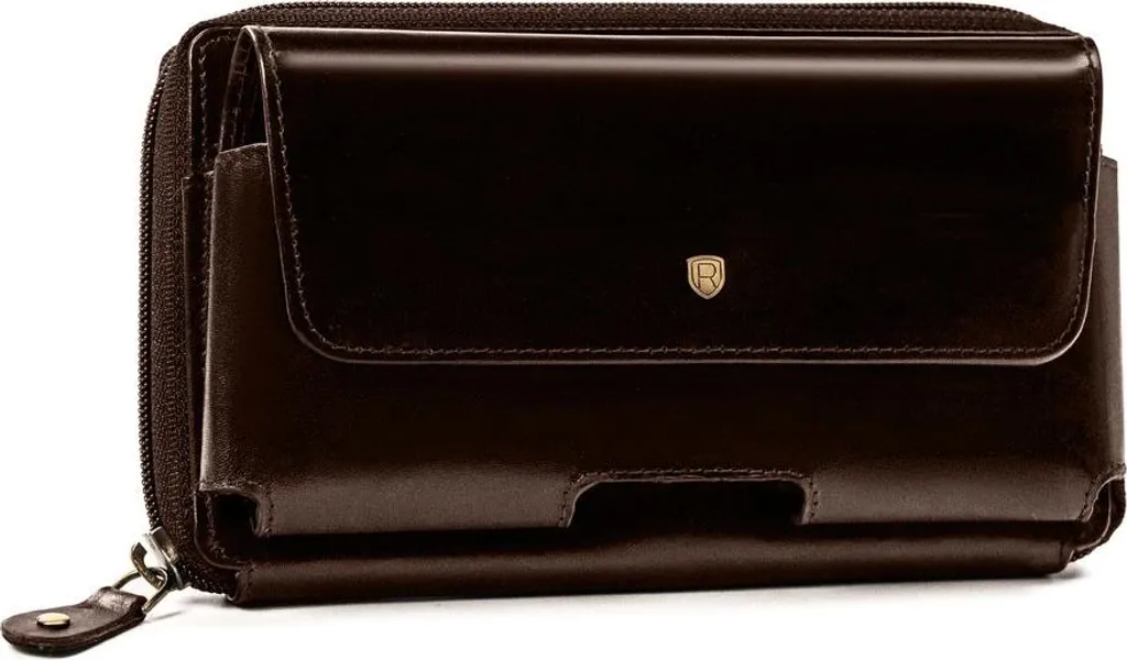 Grand portefeuille en cuir marron pour femme - Modèle Transxake chic