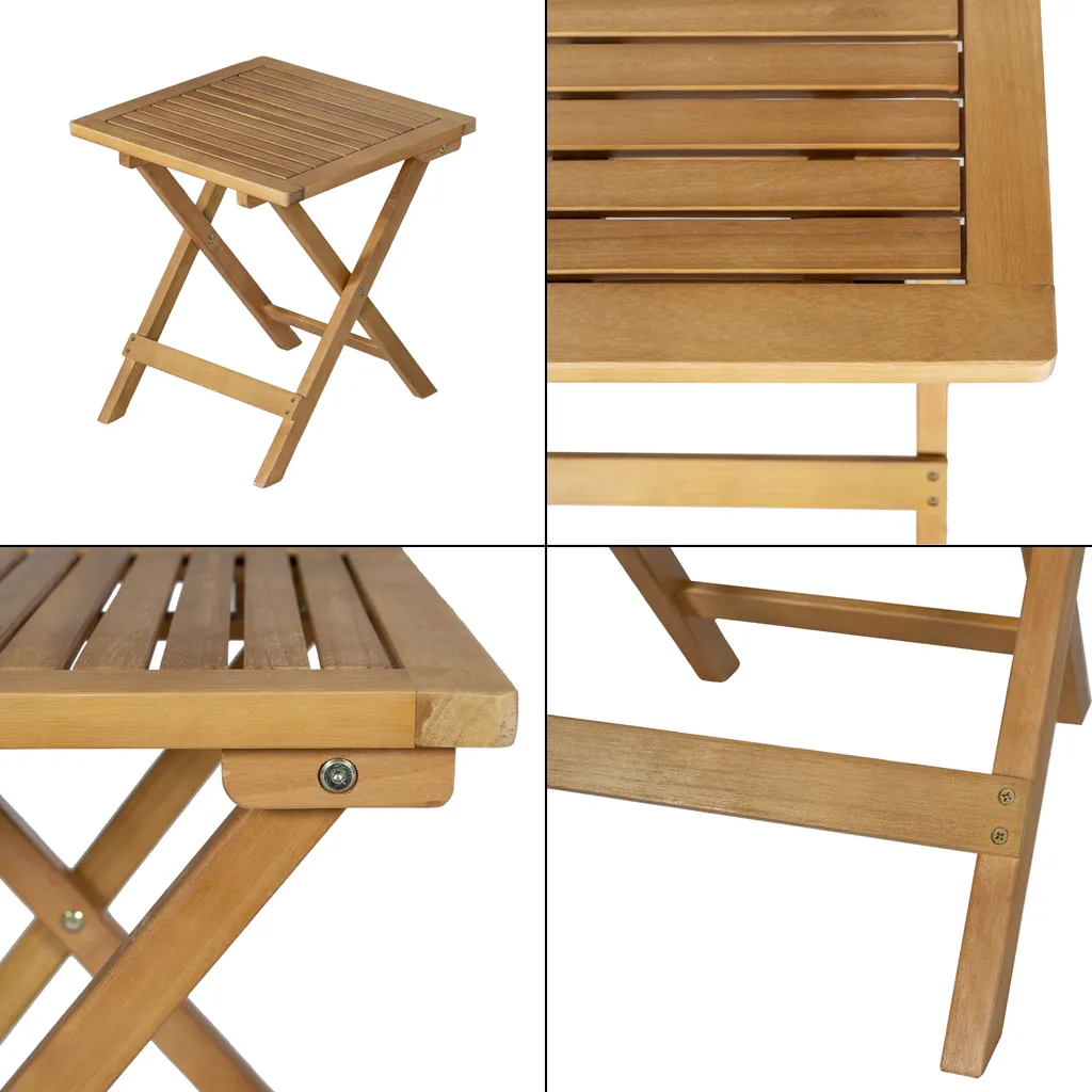 Ensemble de bistrot Capistrello 3 pièces table et chaises bois blanc - 7