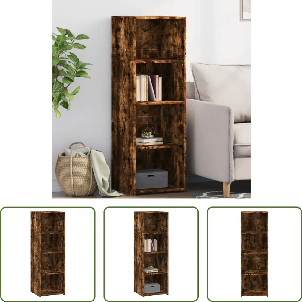 The Living Store Credenza in rovere affumicato 40x41x124 cm materiale in legno