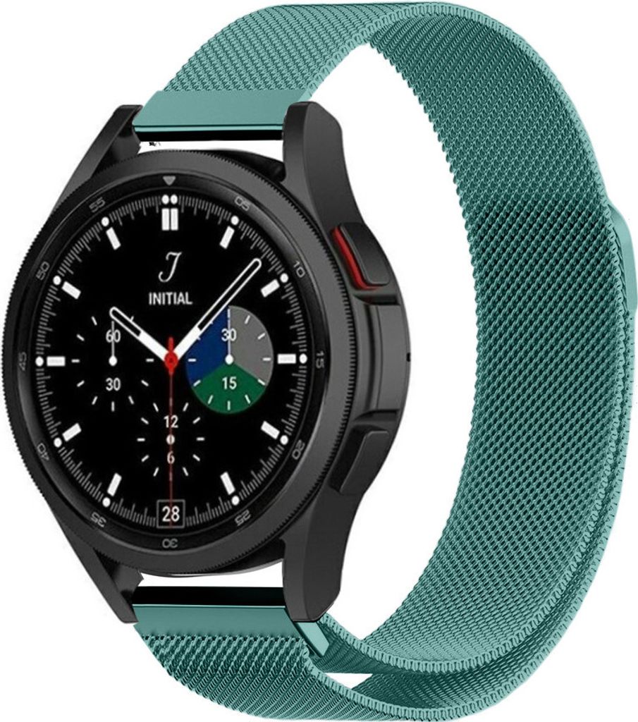 Strap-it Samsung Galaxy Watch 4 Classic 42mm Milanese Armband (Grün)