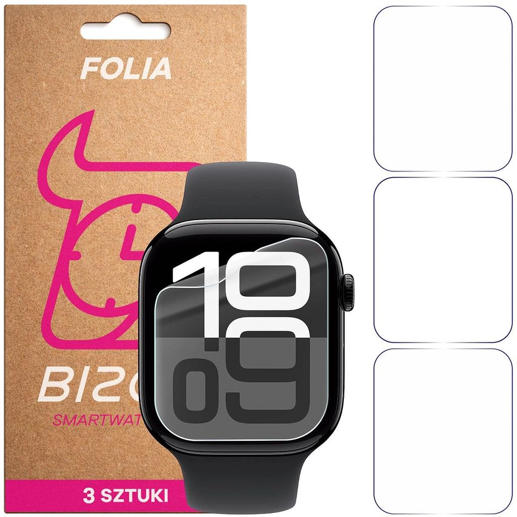 3x Schutzfolie für den Bildschirm für Apple Watch 11 / 10 Produktbild 