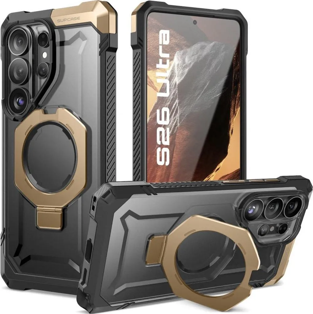 Custodia Galaxy S26 Ultra Supcase UB Grip MagSafe Grigio Oro