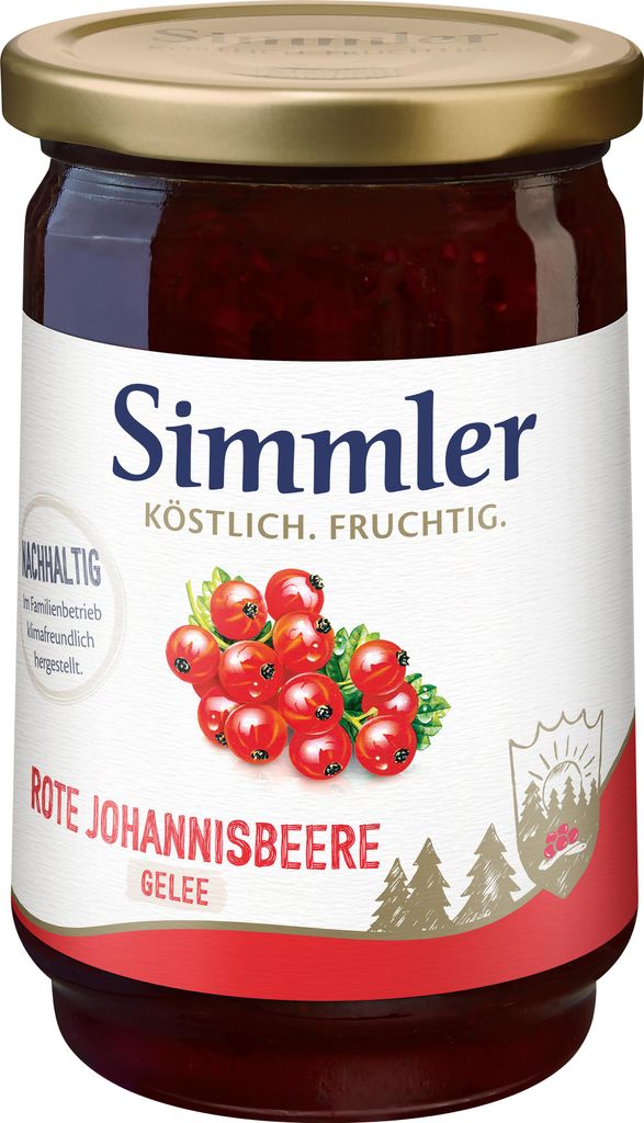 Simmler Rotes Johannisbeer-Gelee Ex. 450g Produktbild 