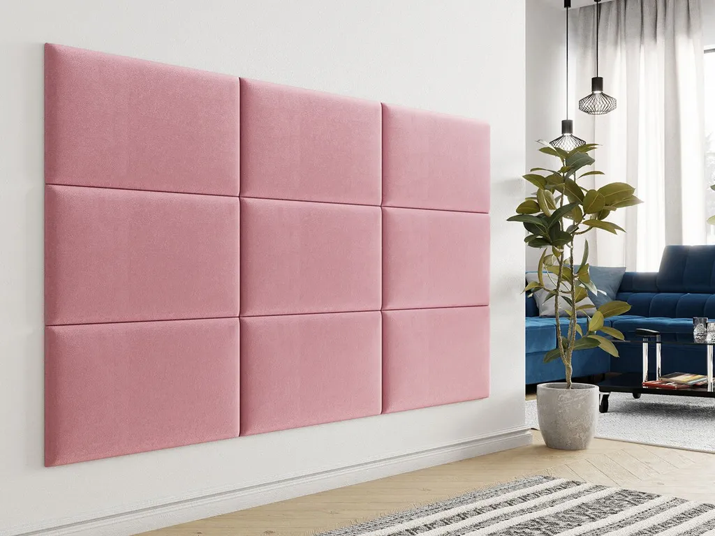 Revêtement mural capitonné rose 70x40 cm PAG pour décoration chambre