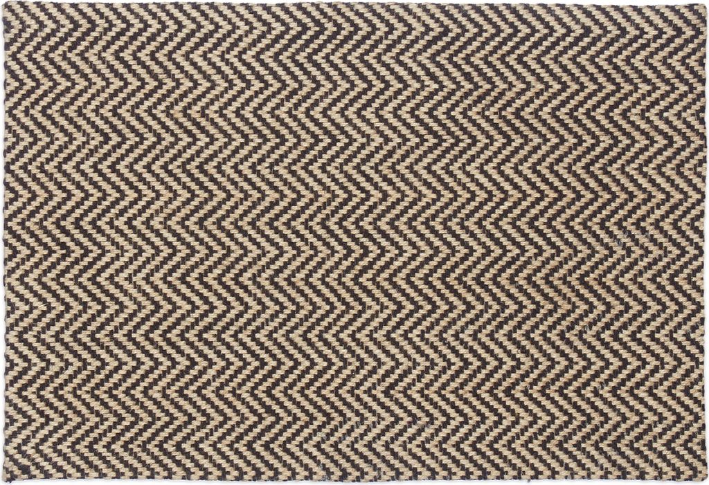 Zerbino Relaxdays con motivo a zigzag, zerbino in juta, Immagine del prodotto 