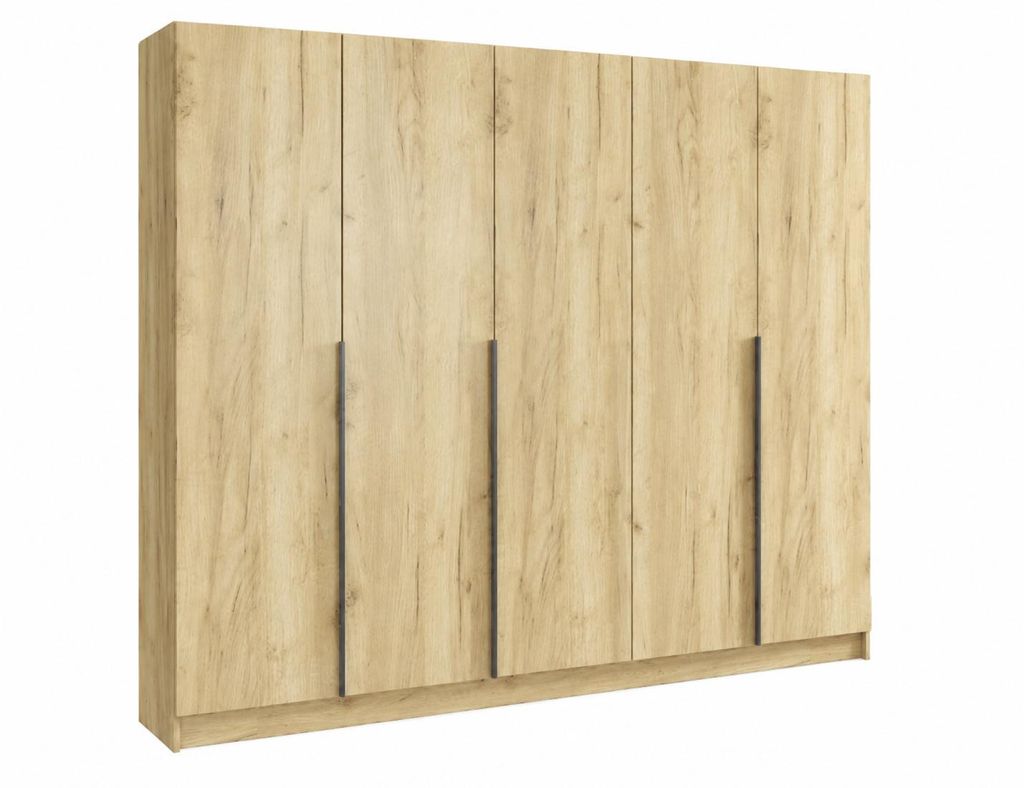 Kleiderschrank Riva 250 - Craft Gold - 250 x 42 x 215 cm Produktbild 