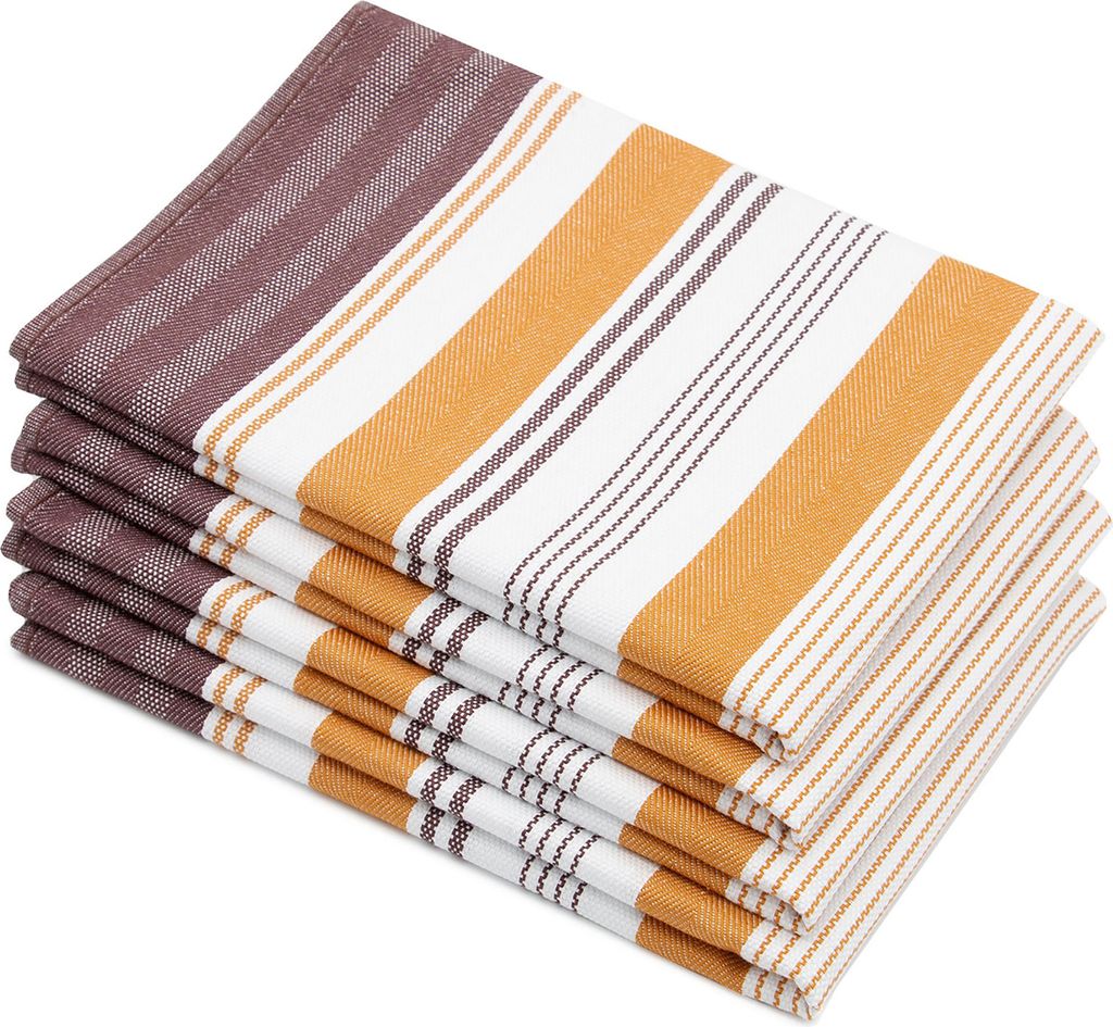 4er Set Geschirrtücher, 50x70 cm, 100% Baumwolle, braun Produktbild 