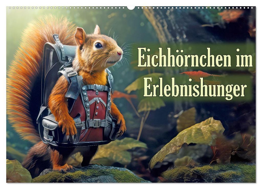 Eichhörnchen im Erlebnishunger (Wandkalender 2027 DIN A2 quer), CALVENDO Monatskalender