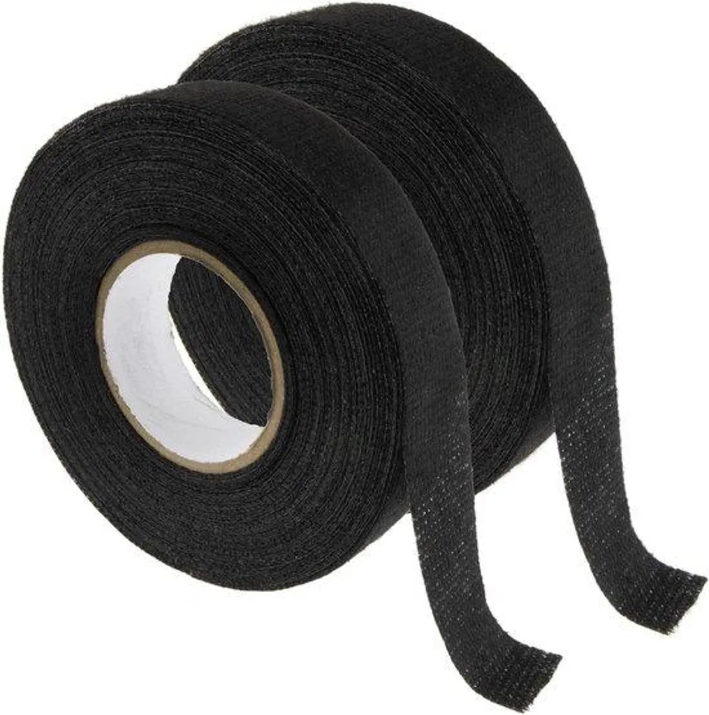 Ruban isolant 19 mm x 15 m en film PET noir - Lot de 2 adhésifs auto