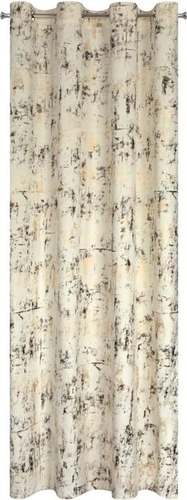 Rideau occultant en velours crème 140x250 cm pour salon et chambre