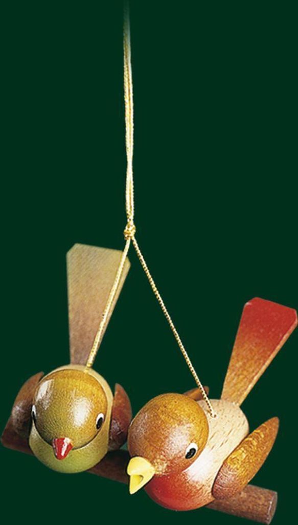Christbaumschmuck Vogelpaar Höhe= 4cm NEU