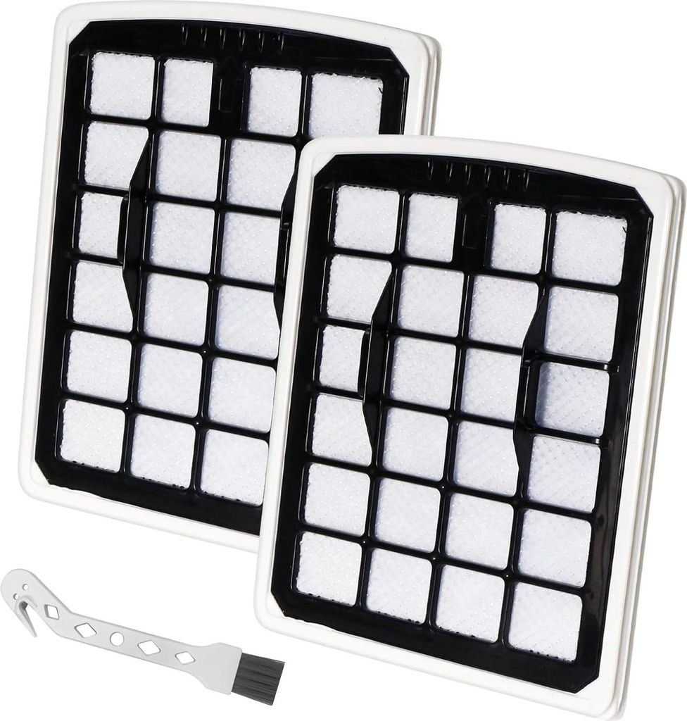2pcs HEPA Filter,HEPA Filter für Eureka NF Apollo Staubsauger Zubehör,strapazierfähig und abwaschbar,inklusive Reinigungsbürste,175x145x30 mm