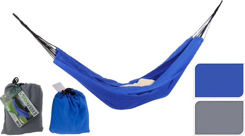 Hängematte 100x200cm Farbe blau oder grau Hängeliege Hängesitz 100kg Reisematte, Farbe:grau