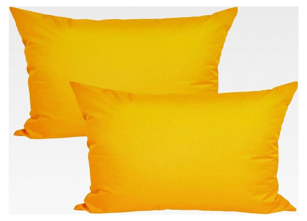 2er Set Kissenhülle 40x60cm für den Außenbereich, wasserfest, für Gartenstühle, Farbe: Gelb