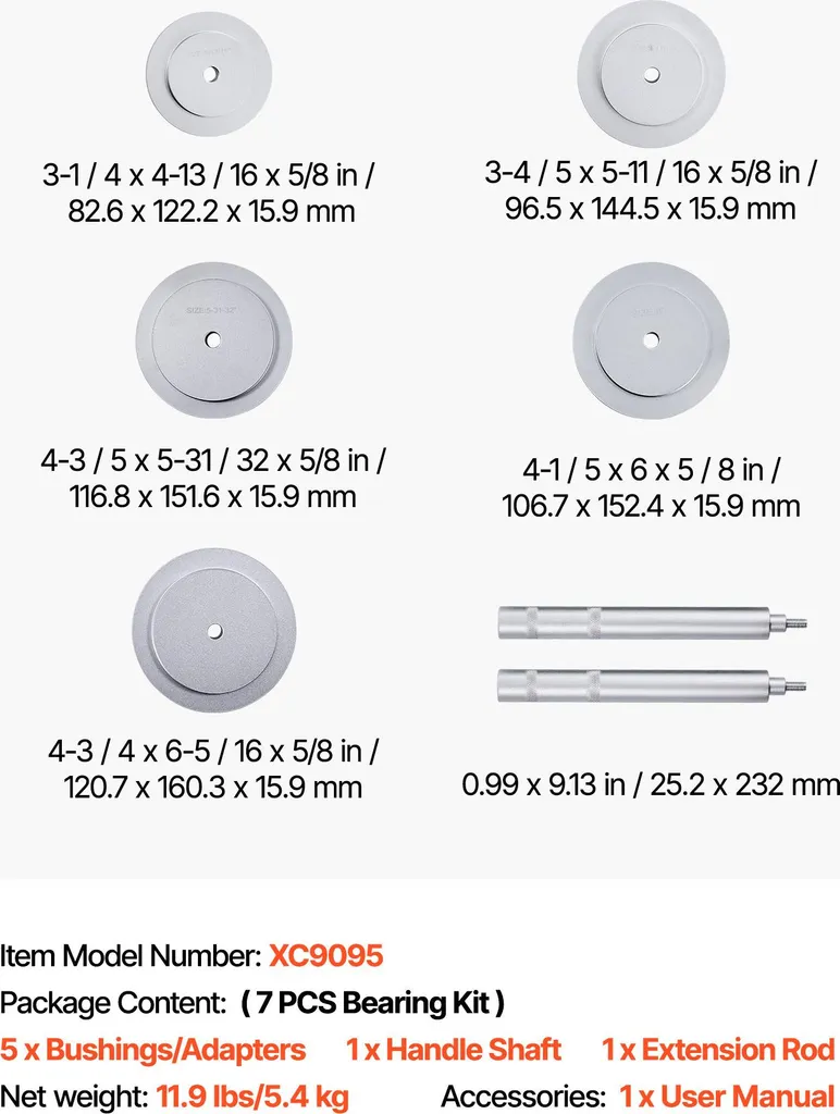 Set Pressa Cuscinetti SucceBuy 7 Pezzi - Addio Danni ai Mozzi! - 7