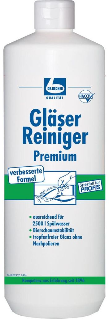 "Dr. Becher" Gläser Reiniger 1 l PREMIUM Produktbild 