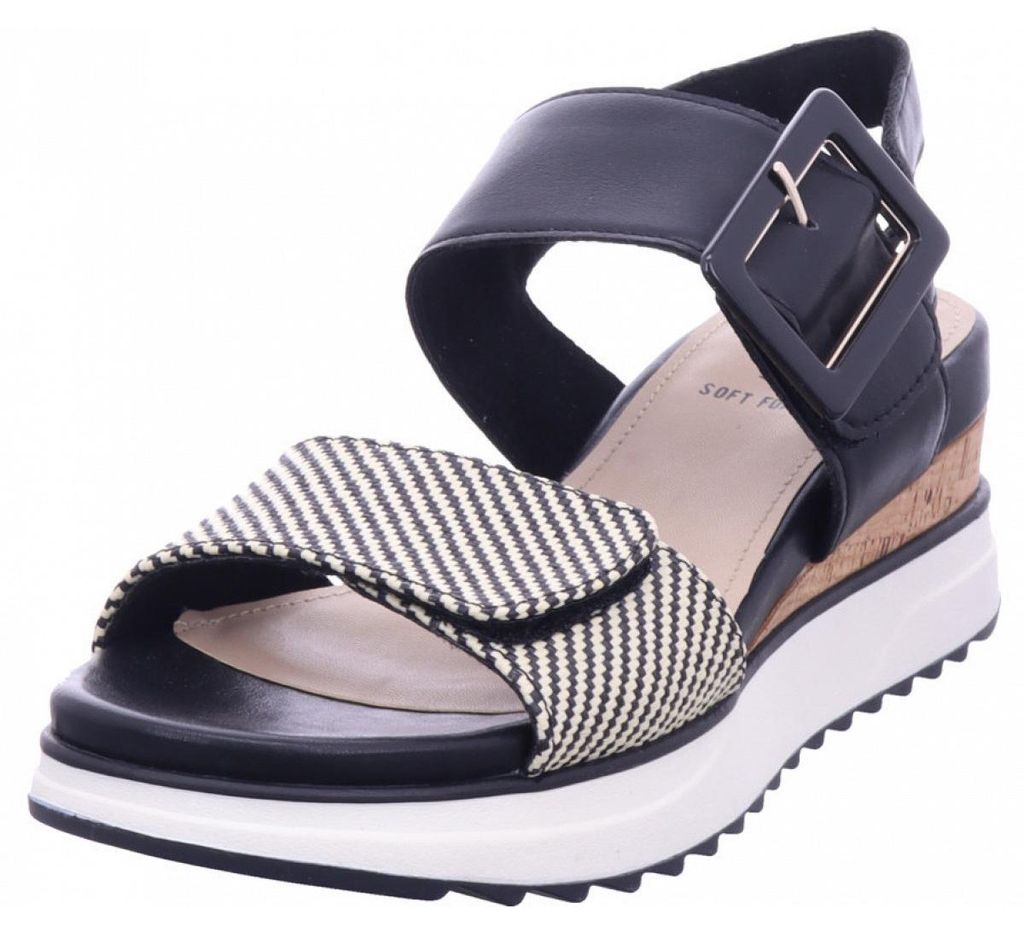s.Oliver Damenschuhe Keilsandalen Sandalette Schwarz Freizeit, Schuhgröße:36 EU