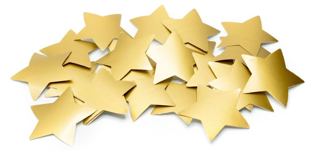 25x Sticker Stern Aufkleber DIY Sterne 46mm gold Produktbild 