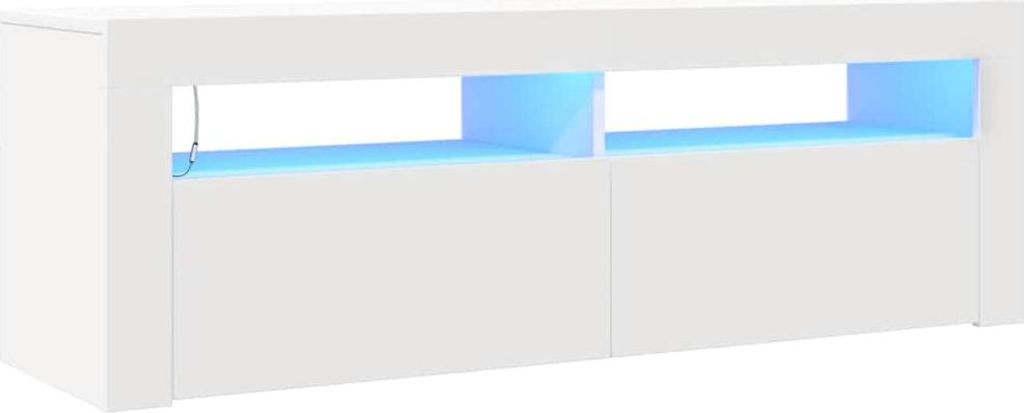 vidaXL TV-Schrank mit LED-Leuchten Weiß 120x35x40 cm Produktbild 
