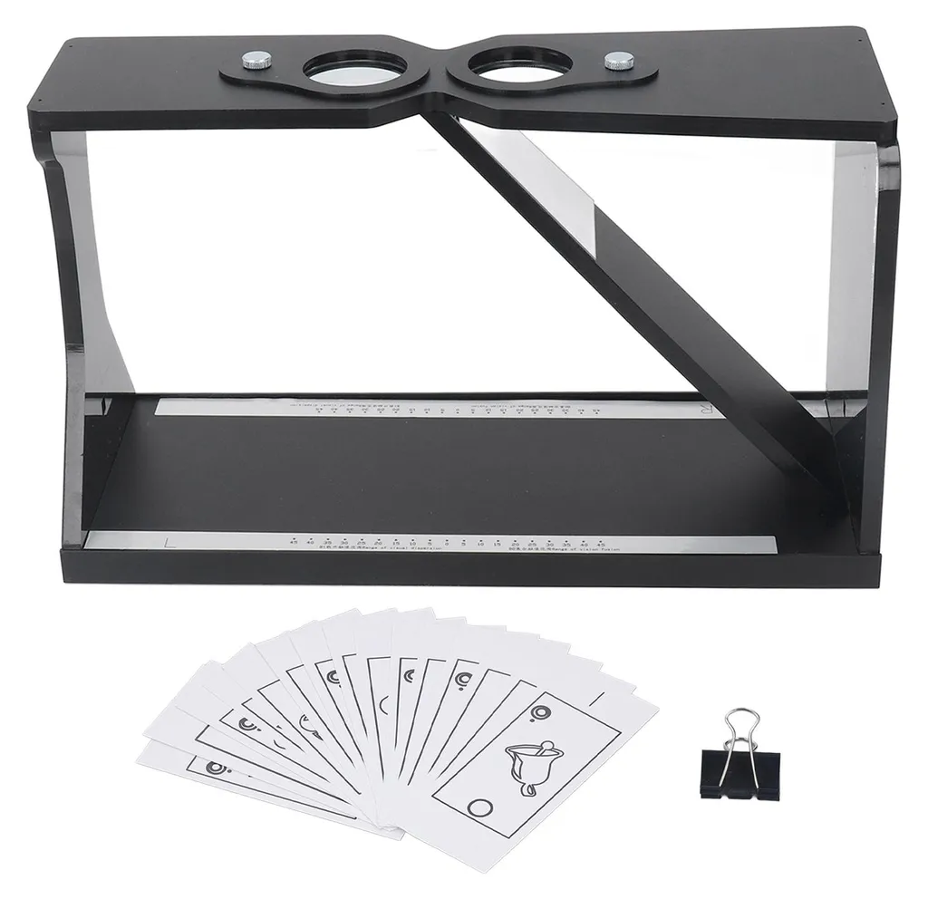 Stéréoscope professionnel réglable avec double colonne noir robuste