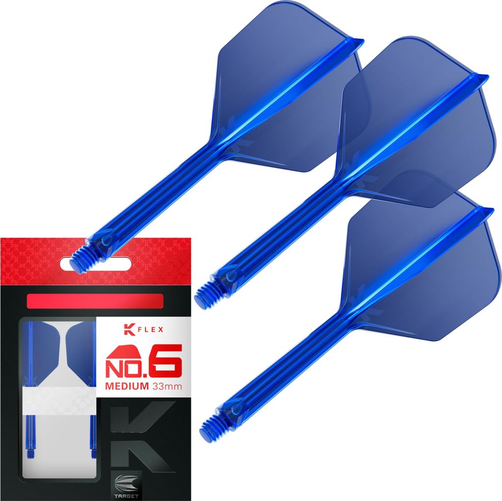 Target Darts K Flex Dartflights No.6 - Standard 33mm, Blau Produktbild 
