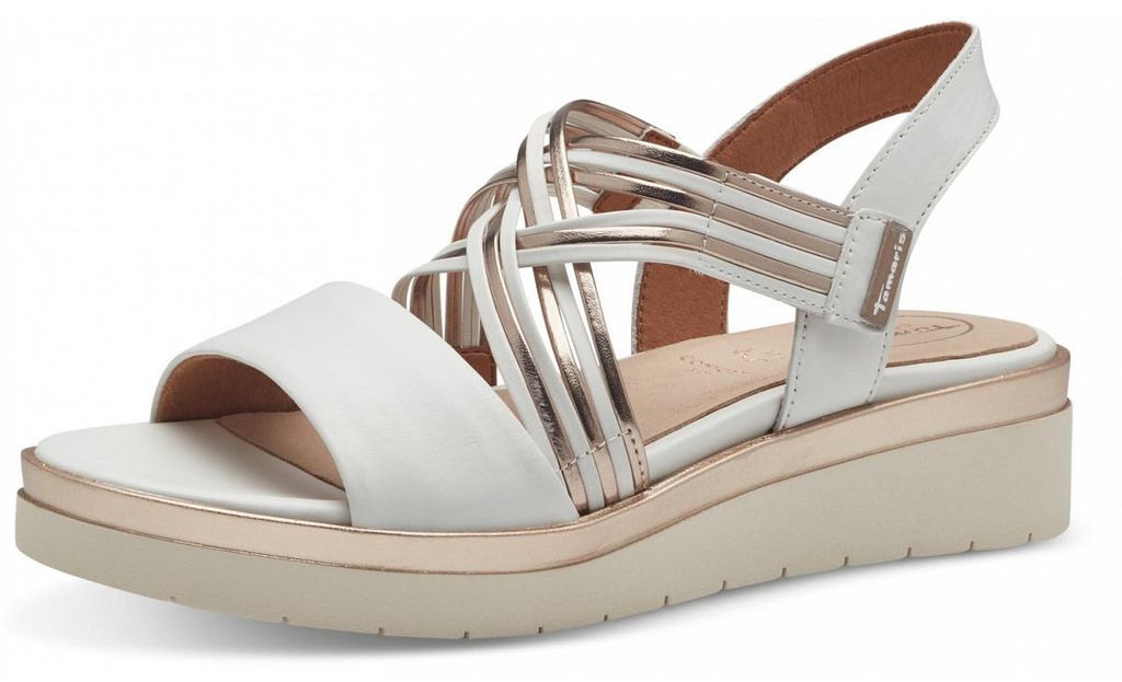 Tamaris Comfort Damenschuhe Sandalette Weiß Freizeit, Schuhgröße:36 EU