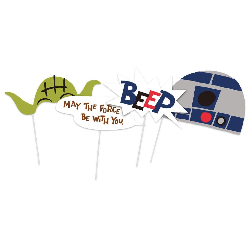 Star Wars - Photobooth-Requisiten, Geburtstag 6er-Pack - Papier SG33173 (Einheitsgröße) (Bunt)