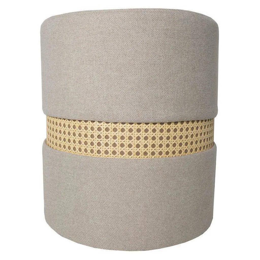 Pouf gain de place Kali Ø 35 cm - Siège compact écossais de Vienne chic