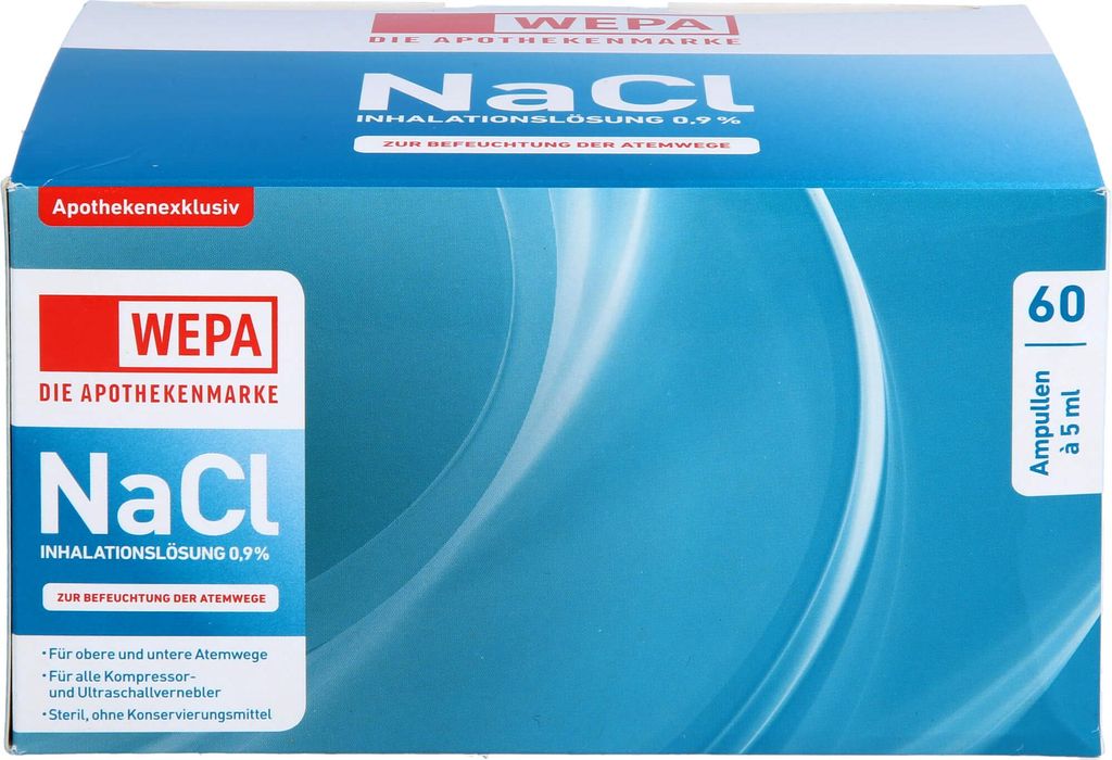 WEPA Inhalationslösung NaCl 0,9 %, 60 St. Ampullen