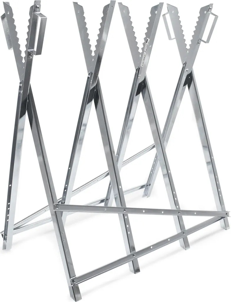 Wiltec Chevalet de Sciage Pliant 800x800mm en Acier Galvanisé 150kg