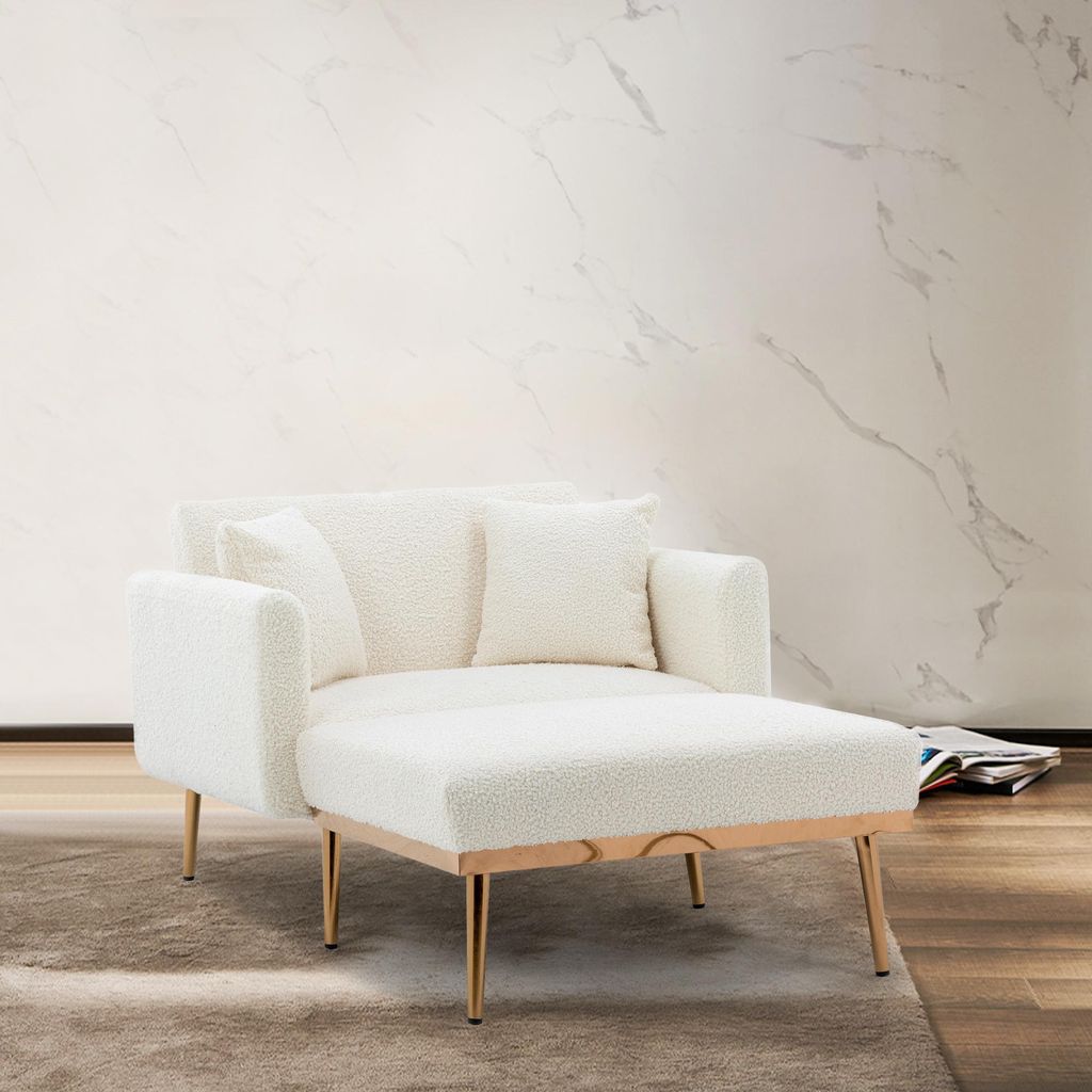 Moderne Stil Sessel, verstellbare Rückenlehne Sessel Liegestuhl, Klappsofa Stuhl, geeignet für Wohnzimmer Schlafzimmer Studie Zimmer Sessel(reakt...